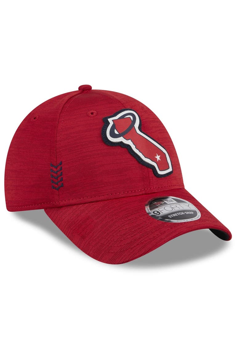 Men's New Era  Red Los Angeles Angels 2024 Clubhouse 9FORTY Adjustable Hat, Alternate, color, Red