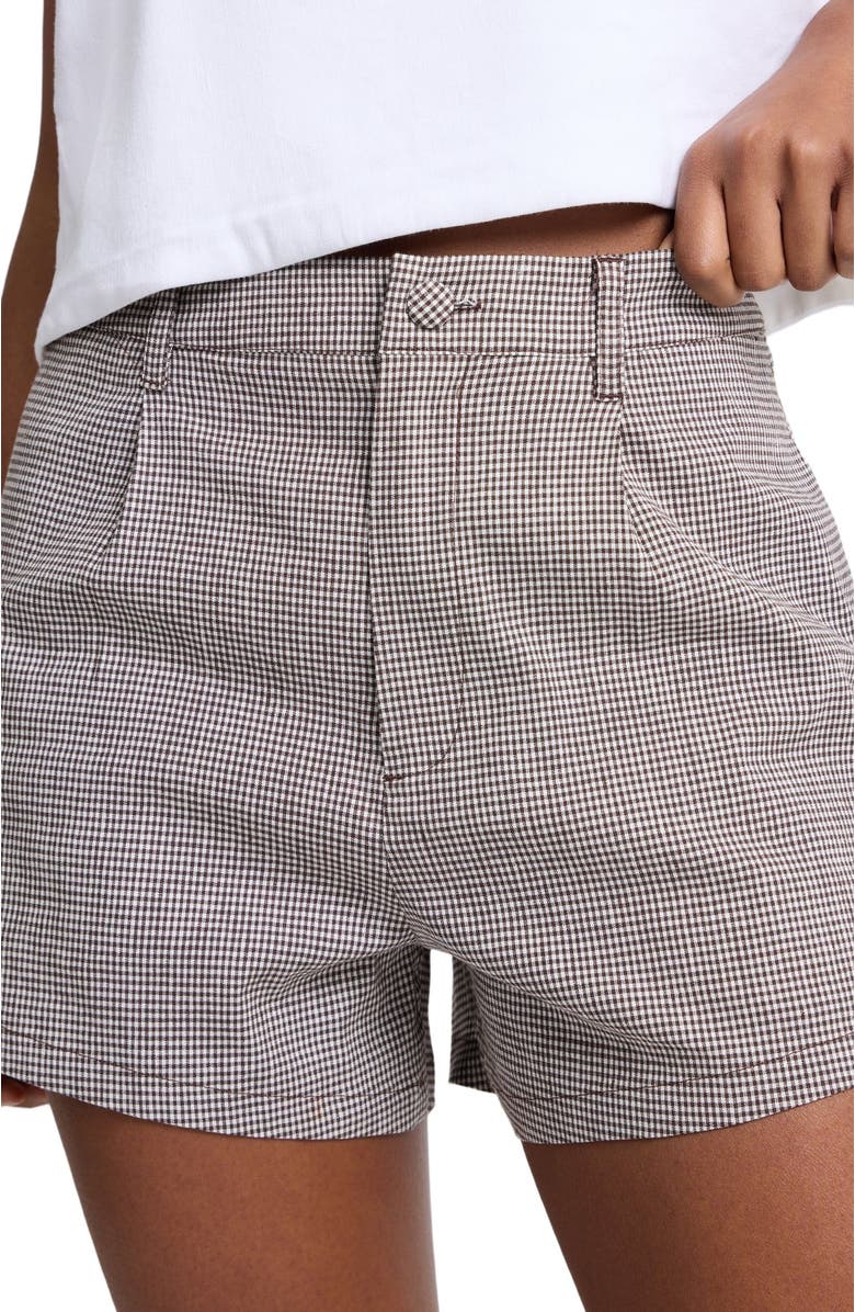 Onia Linen Stretch Short, Alternate, color, Brown/White