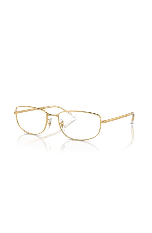 Ray Ban Ray-ban 54mm Irregular Optical Glasses In Brown