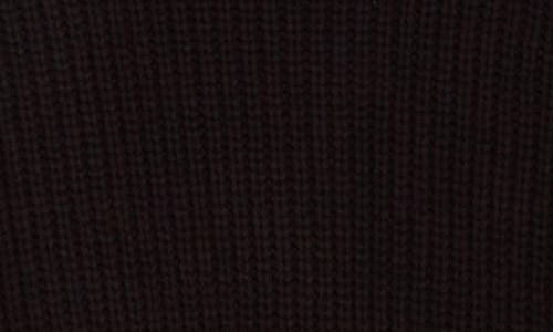 Leith Mock Neck Cap Sleeve Cotton Blend Sweater In Black