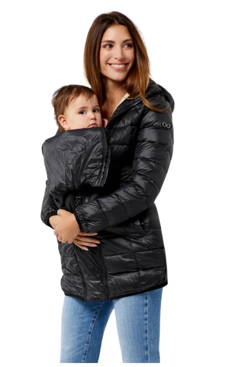 Modern Eternity Maternity Modern Eternity Ashley 3-in-1 Down Lightweight Maternity Jacket, Alternate, color, Black