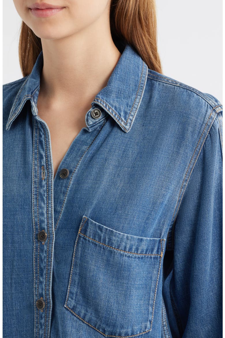 Atticus Denim Button-Up Shirt, Alternate, color, ANTIQUE BLUE
