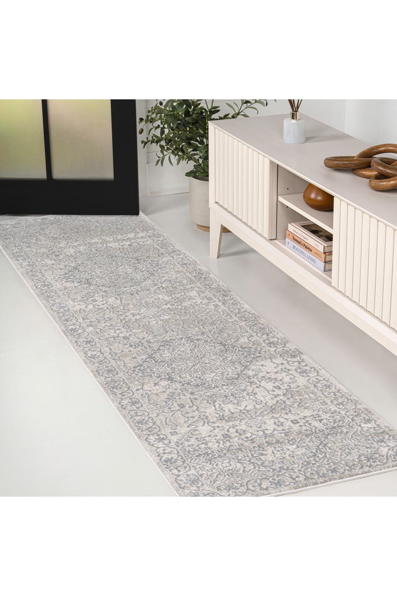 Modern Persian Vintage Medallion Area Rug, Alternate, color, Cream