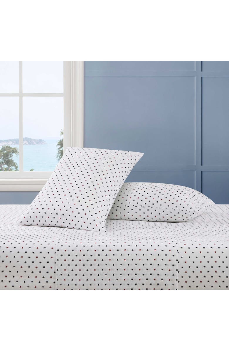 Tommy Hilfiger Daystar Sheet Set, Alternate, color, Navy Blue / Classic Red