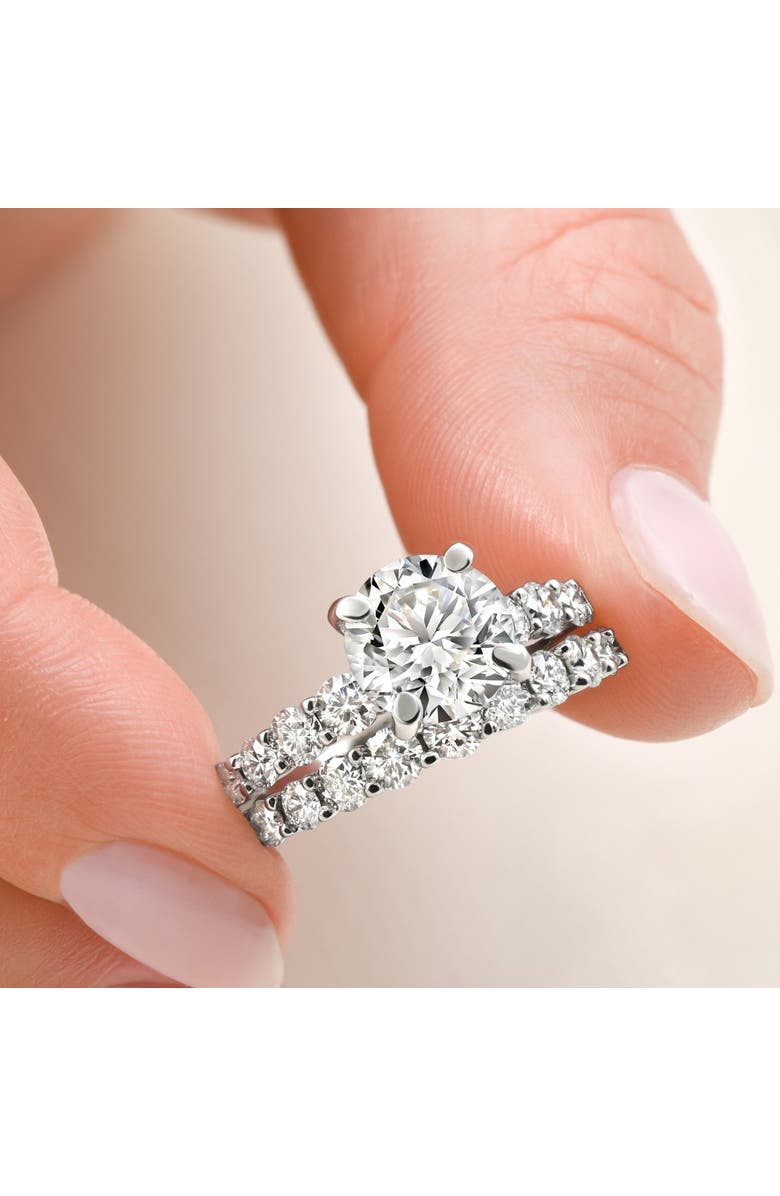 Bliss Diamond Certified 3 6/8ct Diamond Engagement Wedding Ring Set 14k Gold Lab Grown, Alternate, color, 14K White Gold