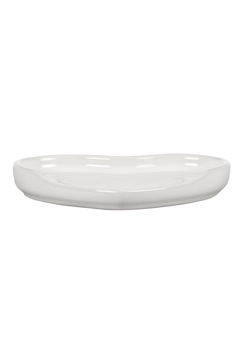 Stoneware Heart Spoon Rest, Alternate, color, WHITE