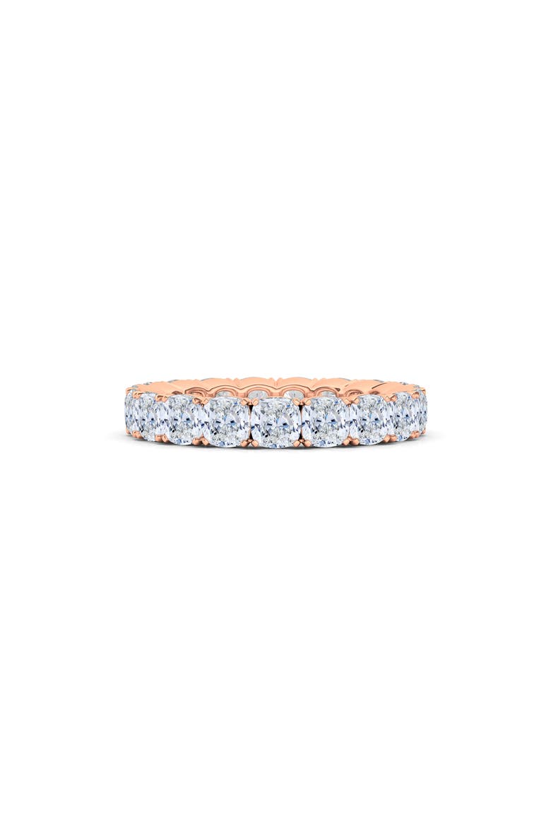 Cushion Cut Lab Created Diamond Eternity Ring, Alternate, color, ROSE GOLD