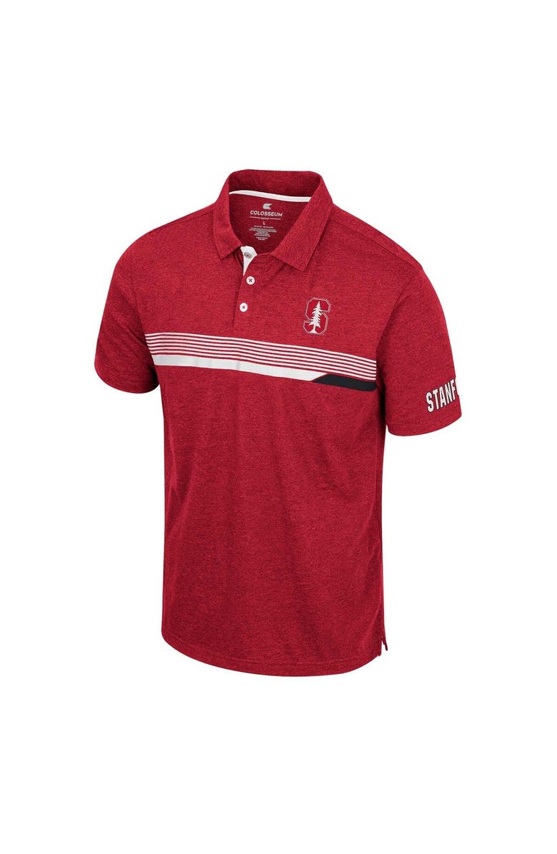 COLOSSEUM Men's Colosseum  Cardinal Stanford Cardinal No Problemo Polo, Alternate, color, Cardinal