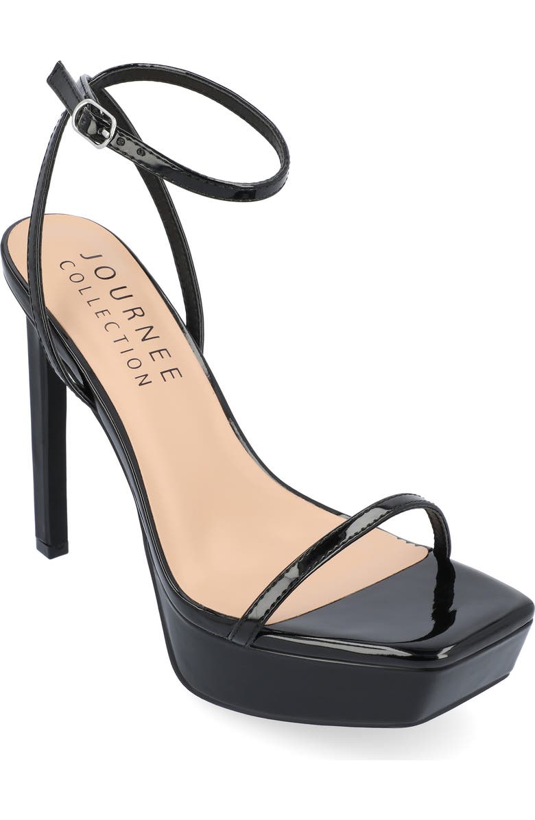 Journee Collection Telilah Strappy Platform Sandal, Main, color, Black