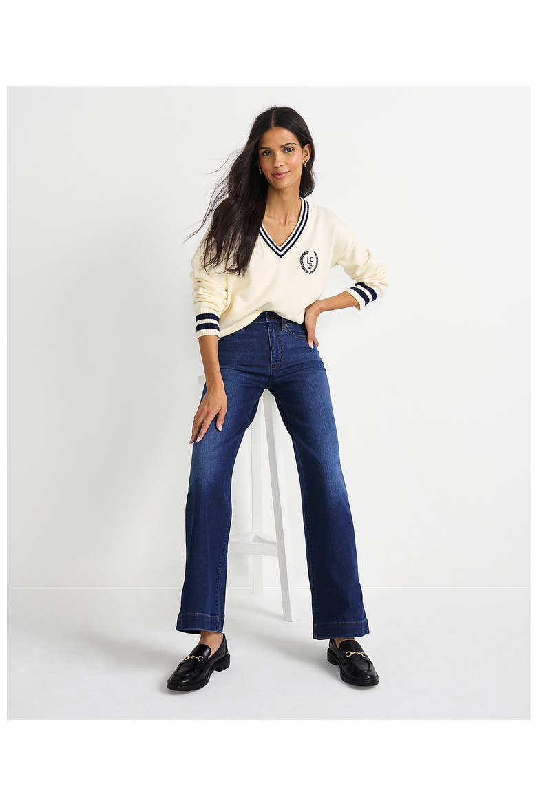 High Rise Wide Leg Denim Jeans, Alternate, color, Royal Indigo