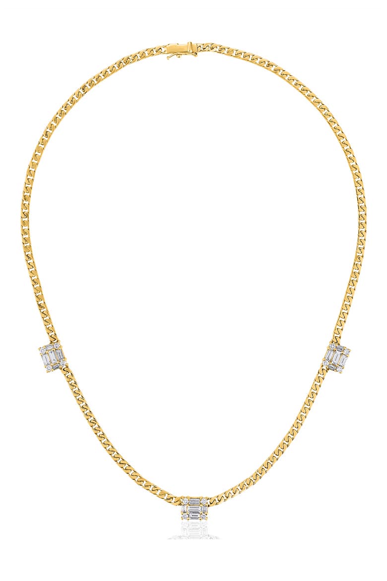 Triple Clarity Link Necklace, Main, color, 18K YELLOW GOLD