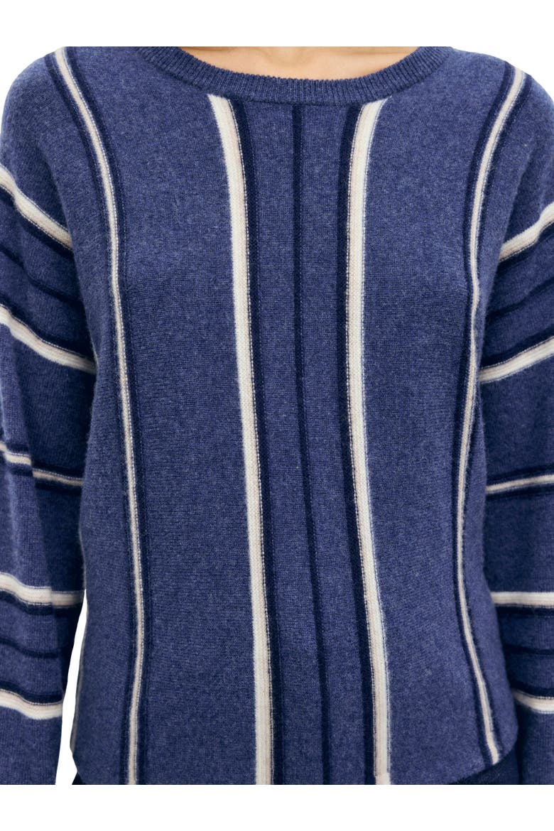 Ricki 100% Cashmere Striped Sweater, Alternate, color, Jeans
