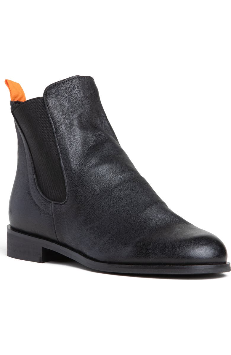 BEAUTIISOLES Reba Leather Bootie, Main, color, Black