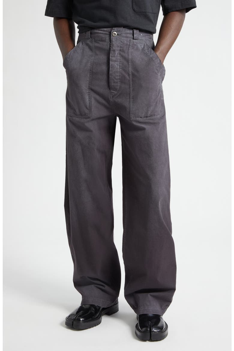 Straight Leg Cotton Pants, Main, color, WASHED BLACK
