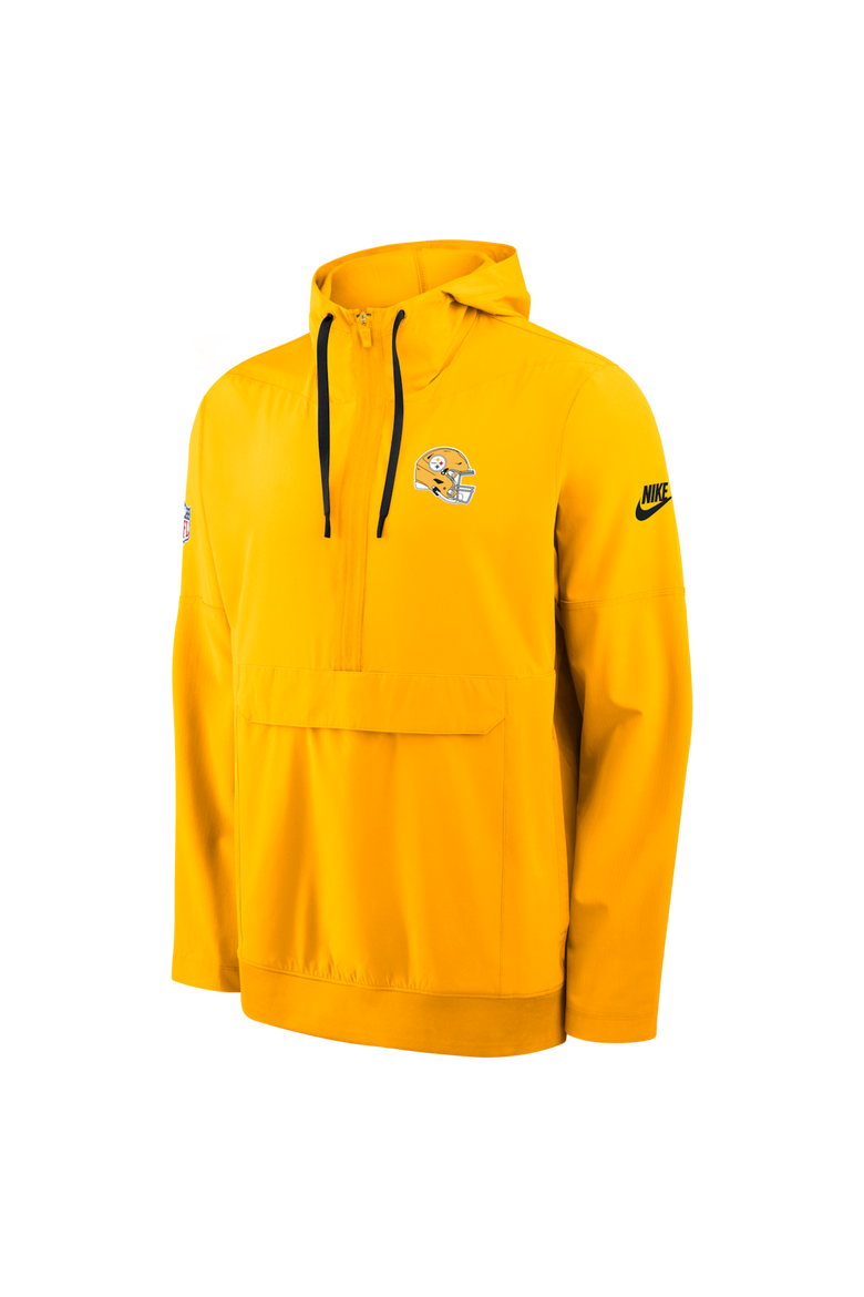 Men's Nike Gold Pittsburgh Steelers Sideline Broken Rules Alternate Anorak Half-Zip Hooded Jacket, Alternate, color, Gold