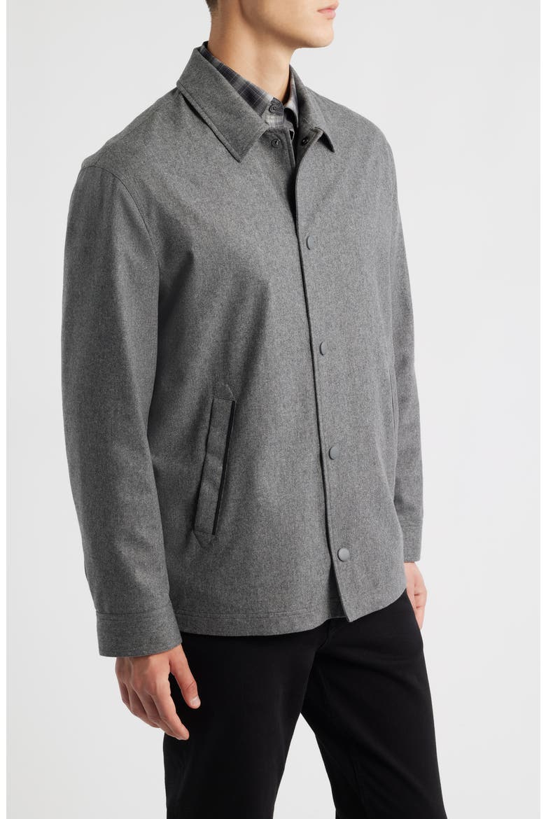 Cashmere Blend Overshirt, Alternate, color, GREY
