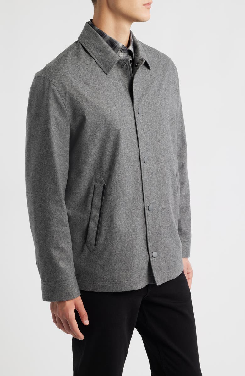 Canali Cashmere Blend Overshirt, Alternate, color, Grey