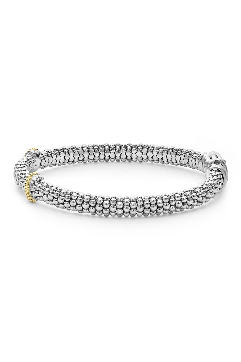 Caviar Luxe Diamond Station Rope Bracelet, Alternate, color, GOLD