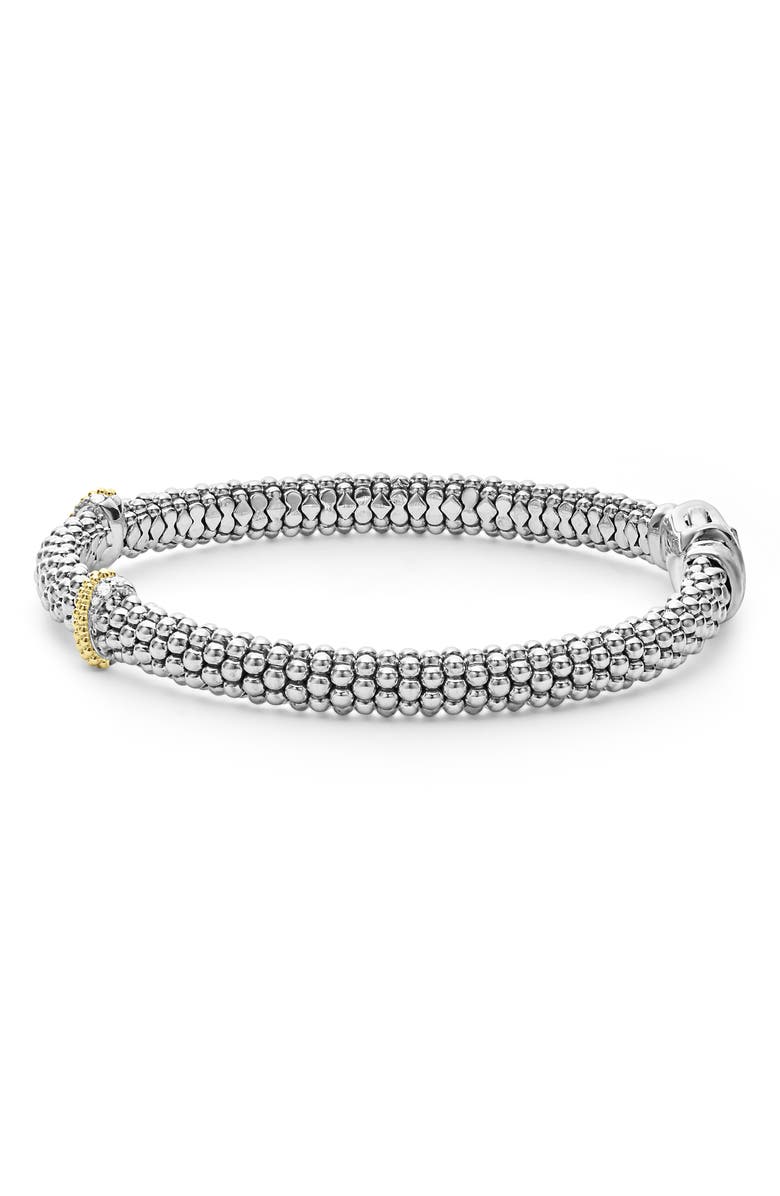 LAGOS Caviar Luxe Diamond Station Rope Bracelet, Alternate, color, Gold