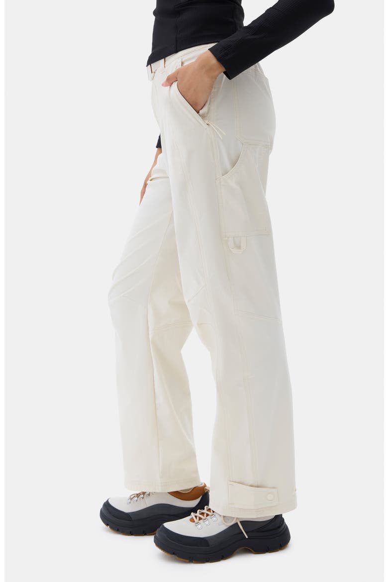 Bastille High Waist Ripstop Pants, Alternate, color, OATMILK