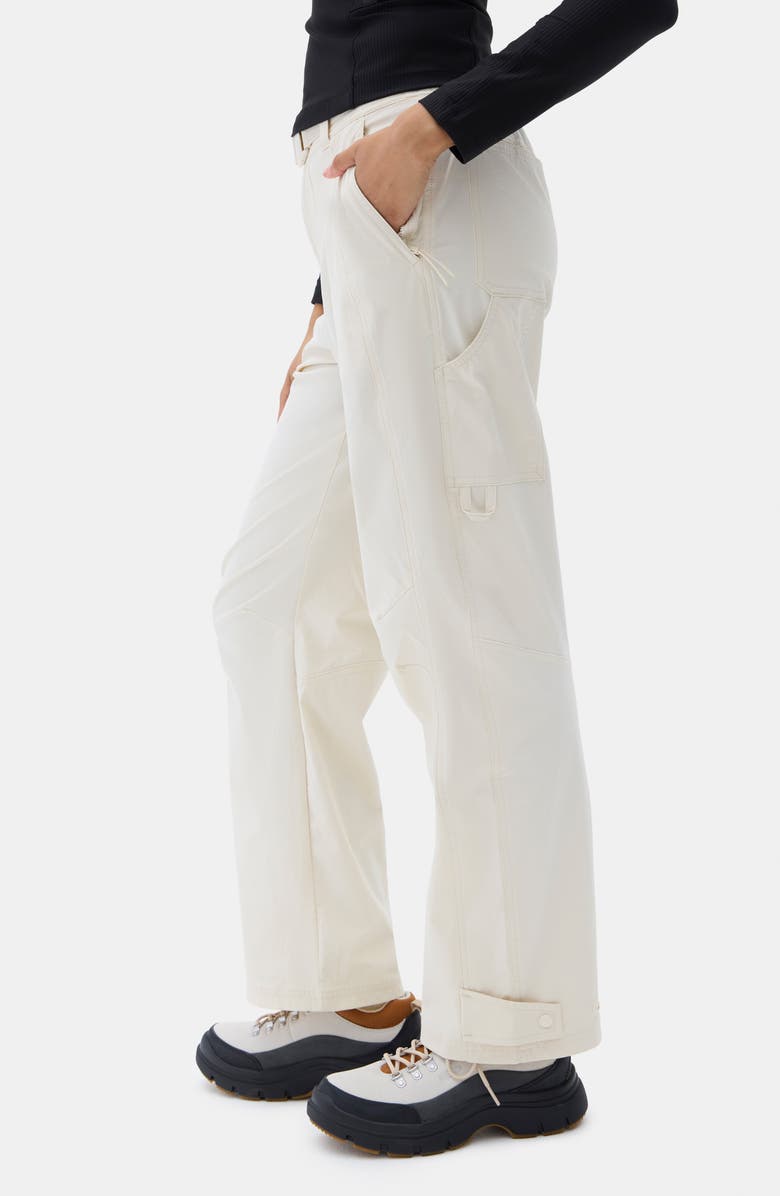 Halfdays Bastille High Waist Ripstop Pants, Alternate, color, Oatmilk