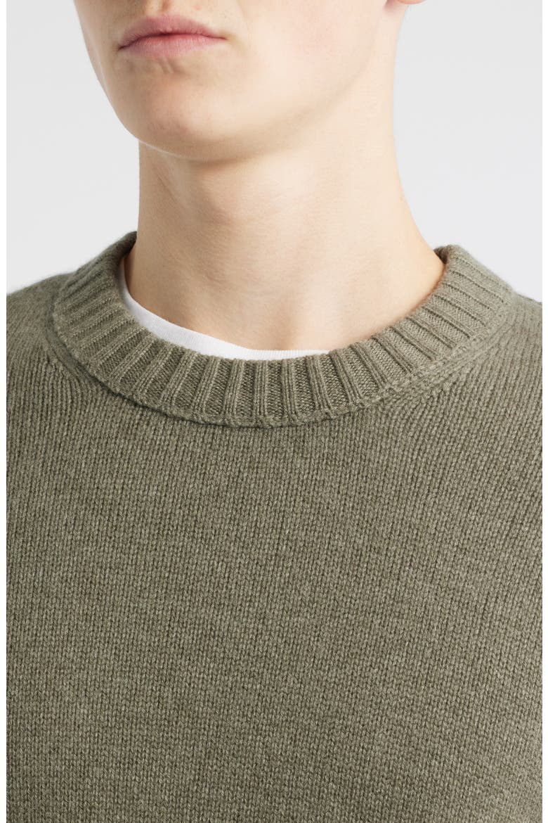 Cashmere Crewneck Sweater, Alternate, color, SMOKY GREEN