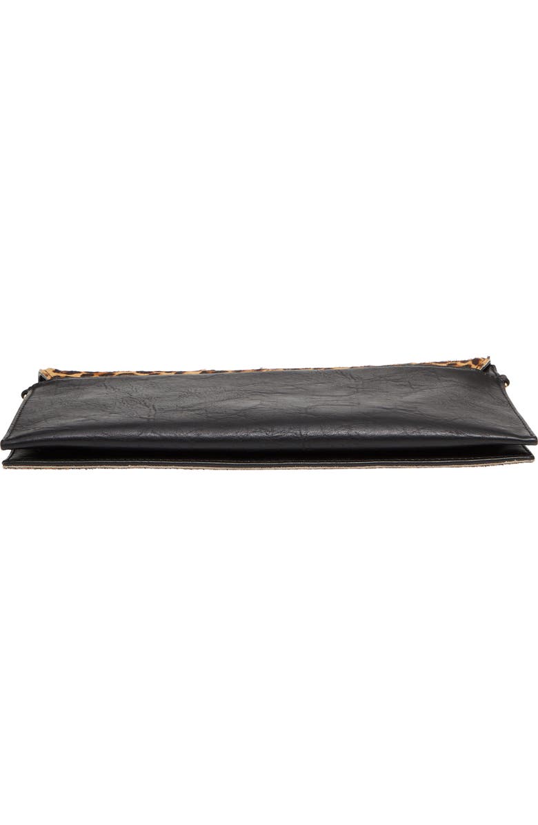Sole Society Tesso Genuine Calf Hair Clutch, Alternate, color,