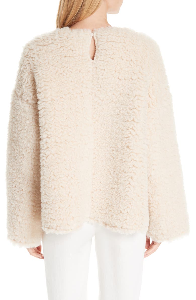 Mansur Gavriel Fuzzy Cashmere & Silk Sweater, Alternate, color,