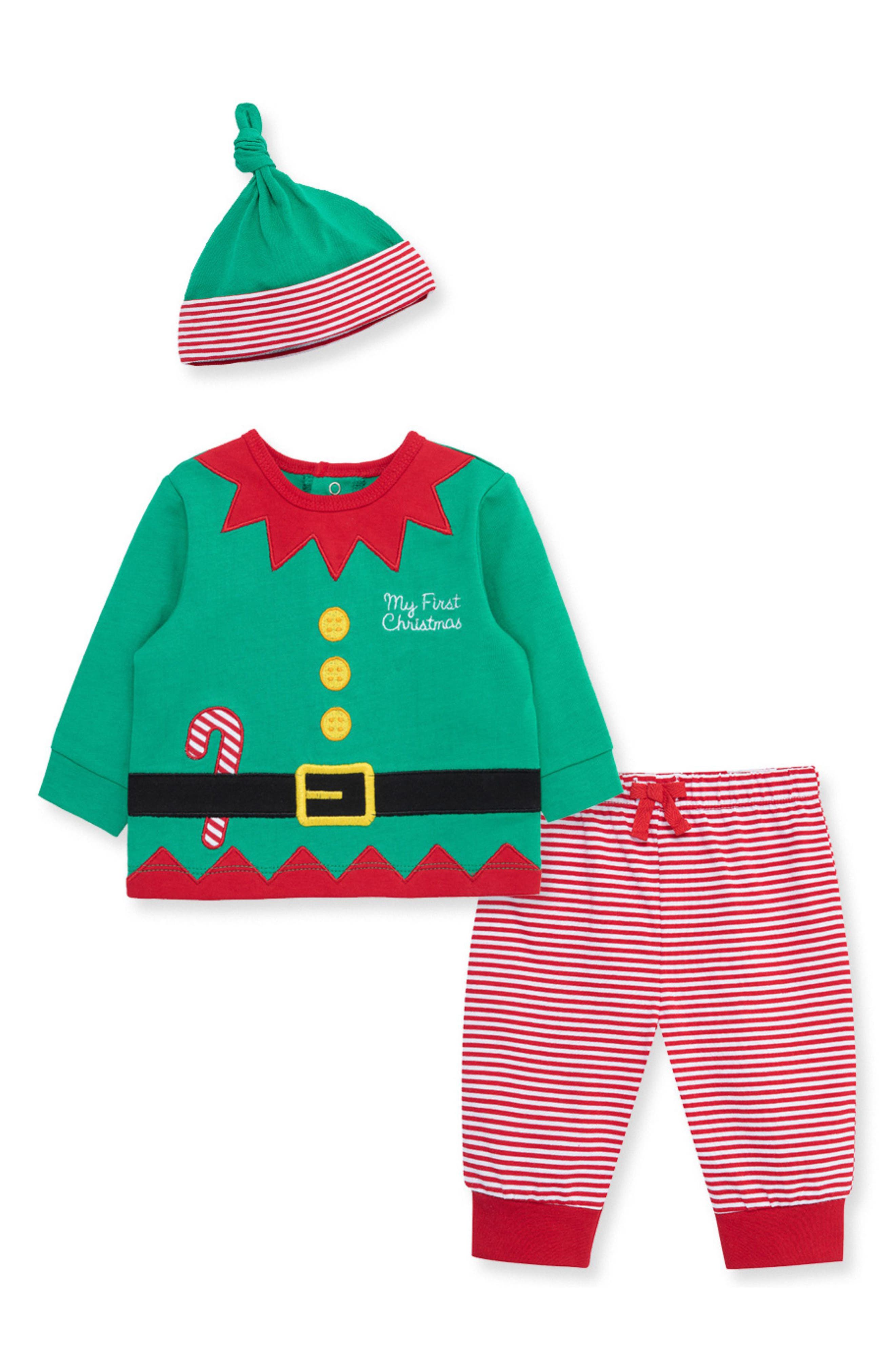 First Christmas Elf Top, Joggers & Hat Set