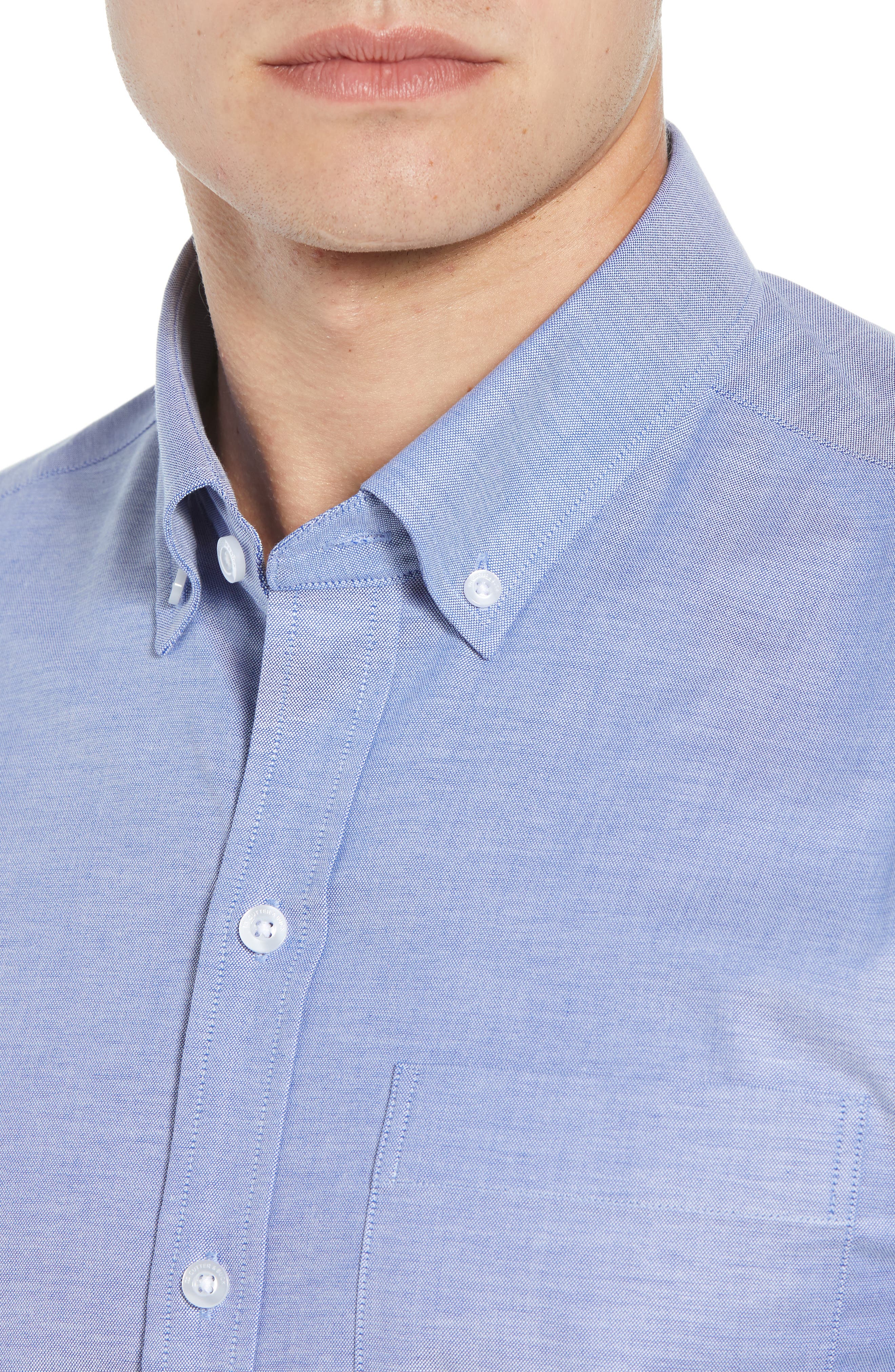 Cotton Blend Oxford Shirt - image 4