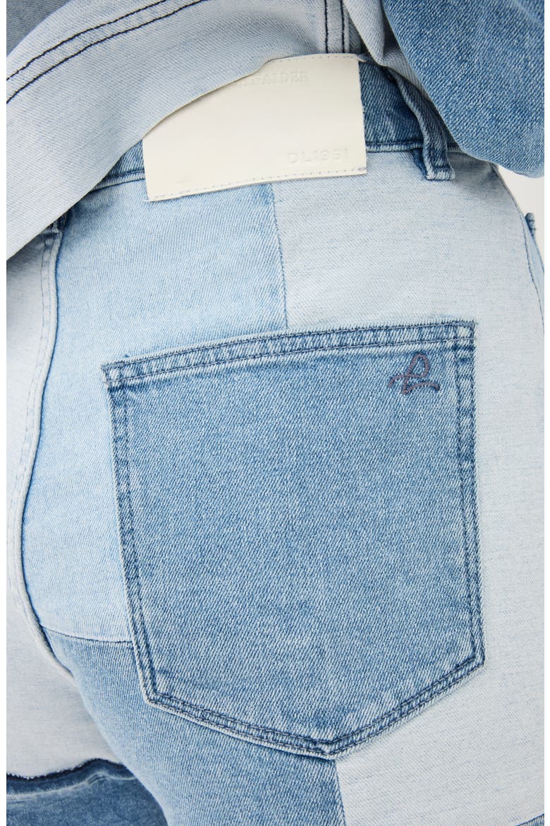 x KSENIASCHNAIDER Kaia Denim Shorts, Alternate, color, PATCHWORK