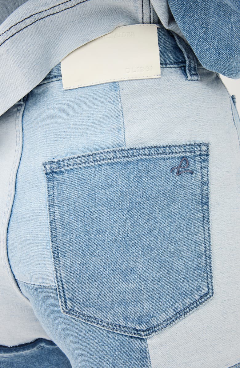 DL1961 x KSENIASCHNAIDER Kaia Denim Shorts, Alternate, color, Patchwork