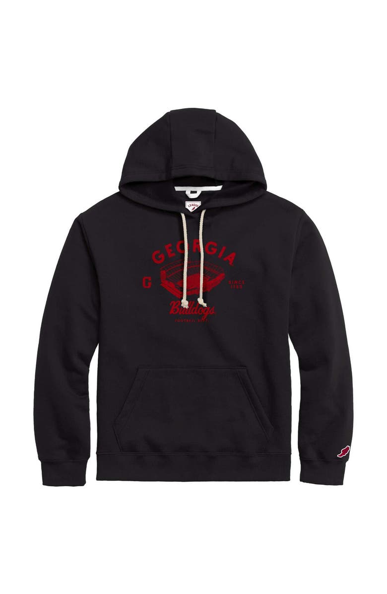 LEAGUE COLLEGIATE WEAR Men's League Collegiate Wear Black Georgia Bulldogs Stadium Essential Pullover Hoodie, Alternate, color,