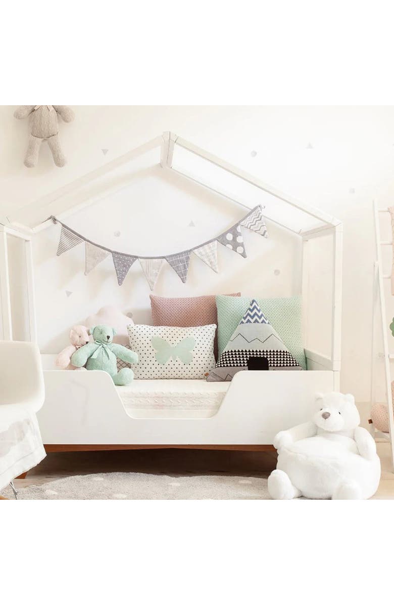 RIAN TRICOT Triangle Pillow, Alternate, color, Light Blue