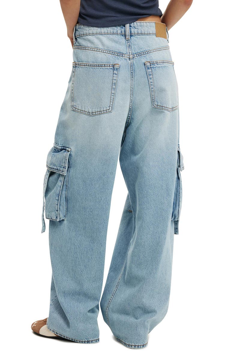 Cotton On Women's Boyfriend Super Baggy Jean, Alternate, color, Cargo Remi Blue