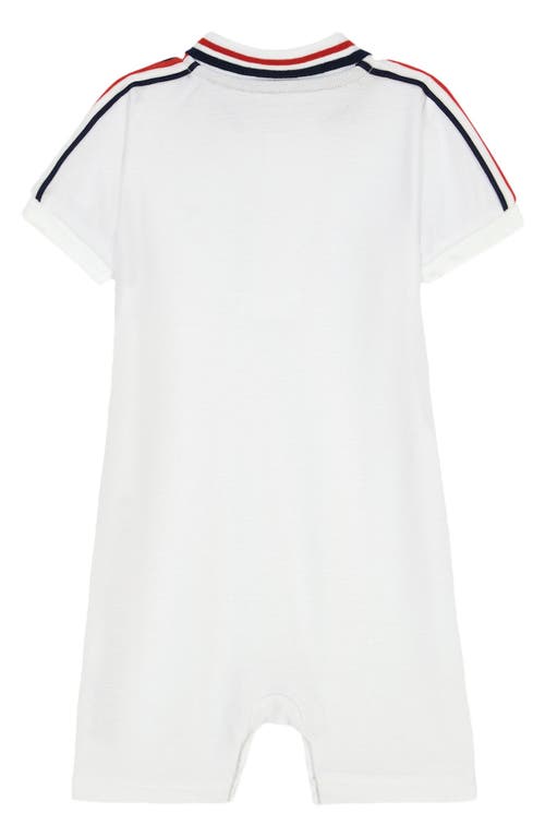 Tommy Hilfiger Baby Boys Pique Short Sleeve Signature Polo Bodysuit In White
