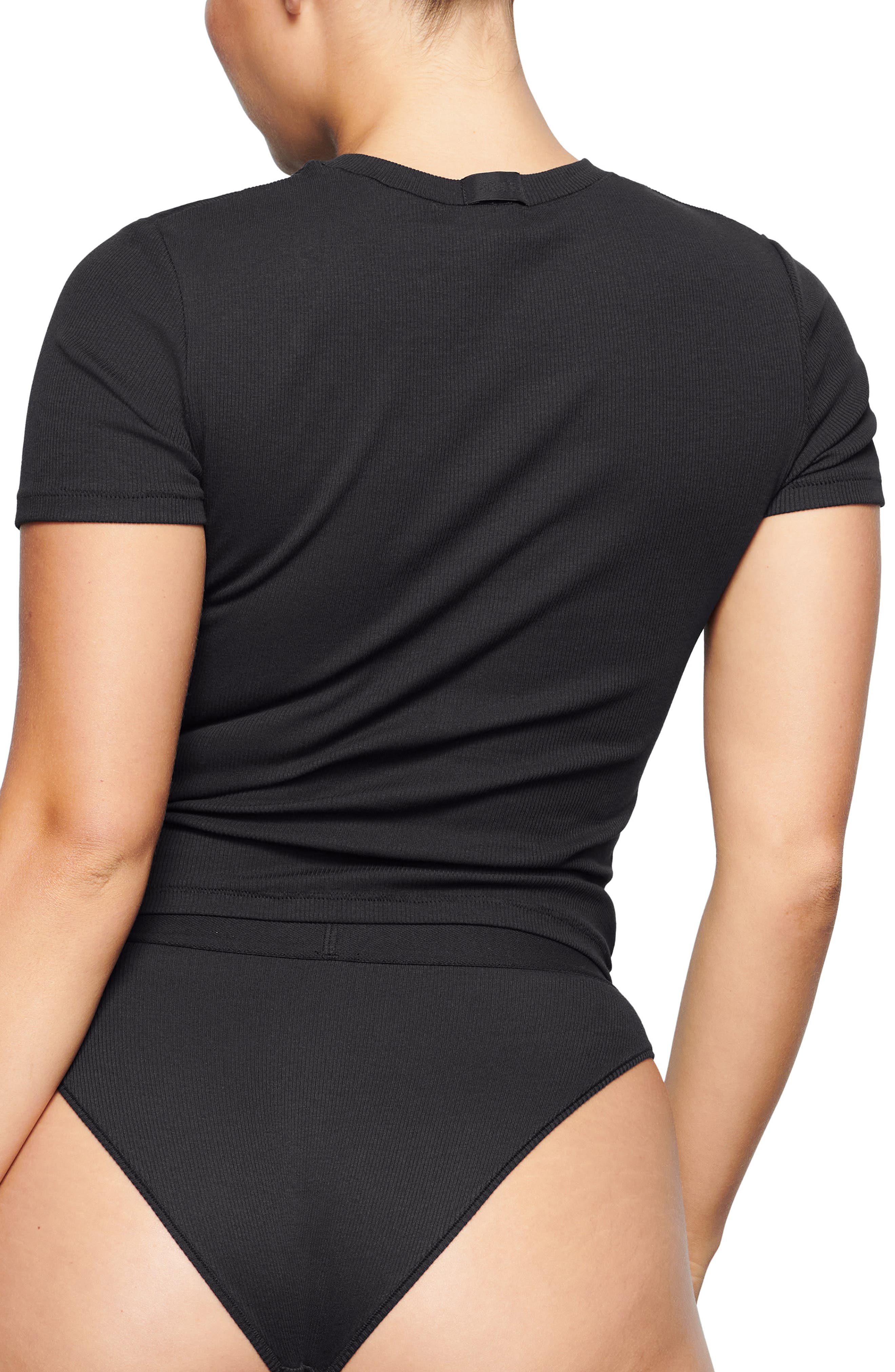 Stretch Cotton Rib T-Shirt - image 2