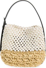 TOTEME Small Belted Paper Straw Tote