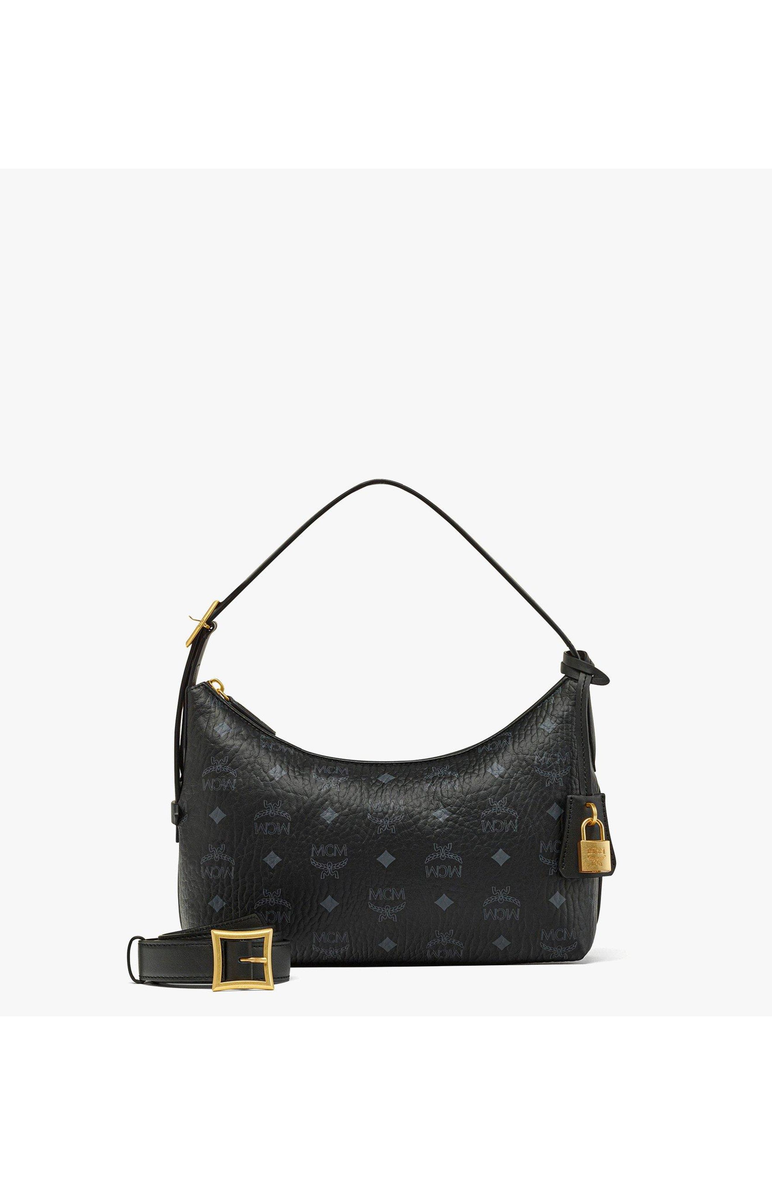 MCM Aren Hobo in Visetos, Main, color, Black