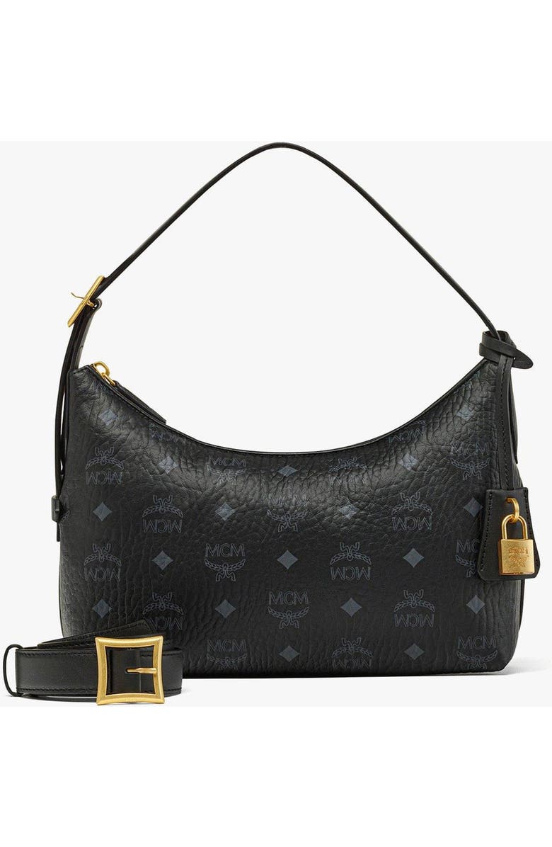 MCM Aren Hobo in Visetos, Main, color, Black