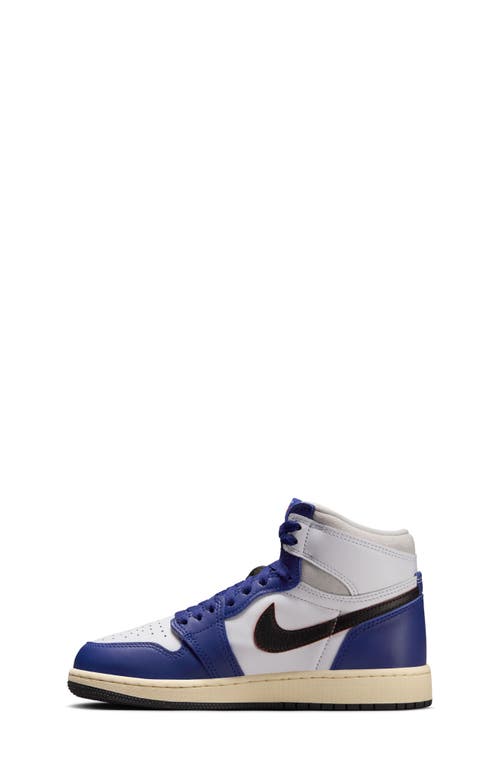 Nike Kids' Air Jordan 1 Retro High Og Basketball Sneaker In White/black/neutral Grey