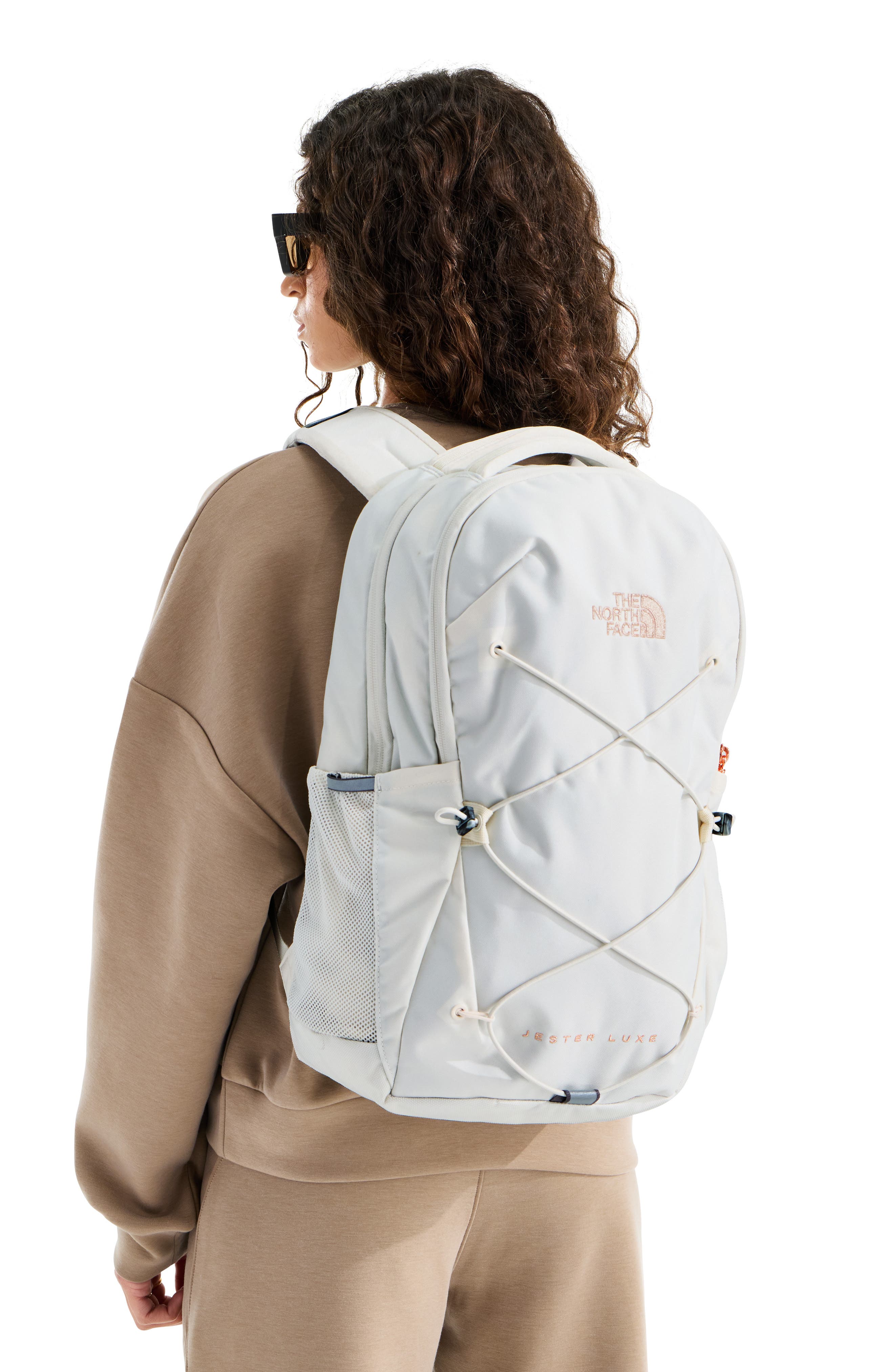 Jester Luxe Backpack, Alternate, color, WHITE DUNE/ BURNT CORAL