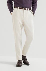 Brunello Cucinelli Garment-dyed trousers in cotton corduroy