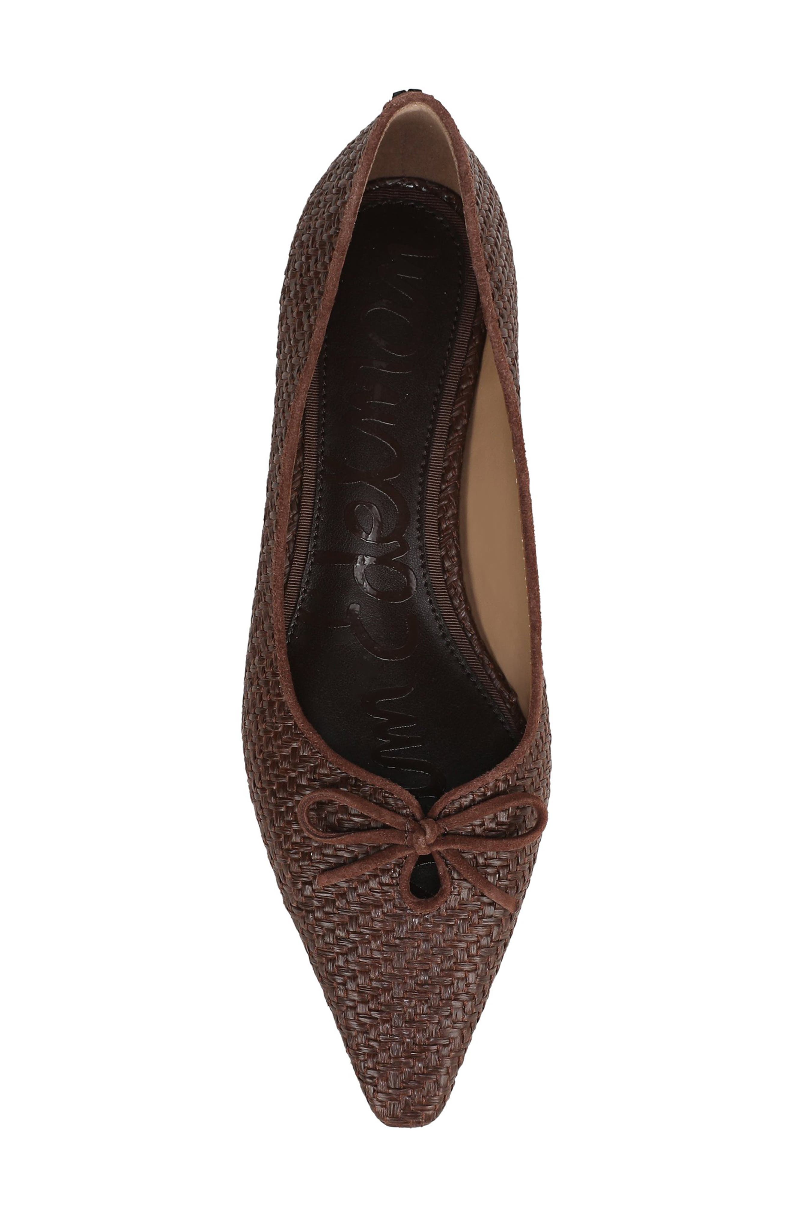 Esmira 2 Bow Flat, Alternate, color, BOURBON