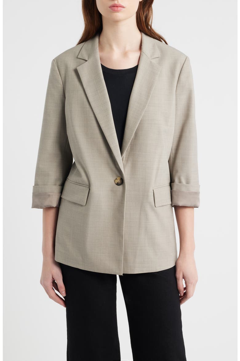 Jennie Wool Blend Blazer, Main, color, LIGHT TAUPE