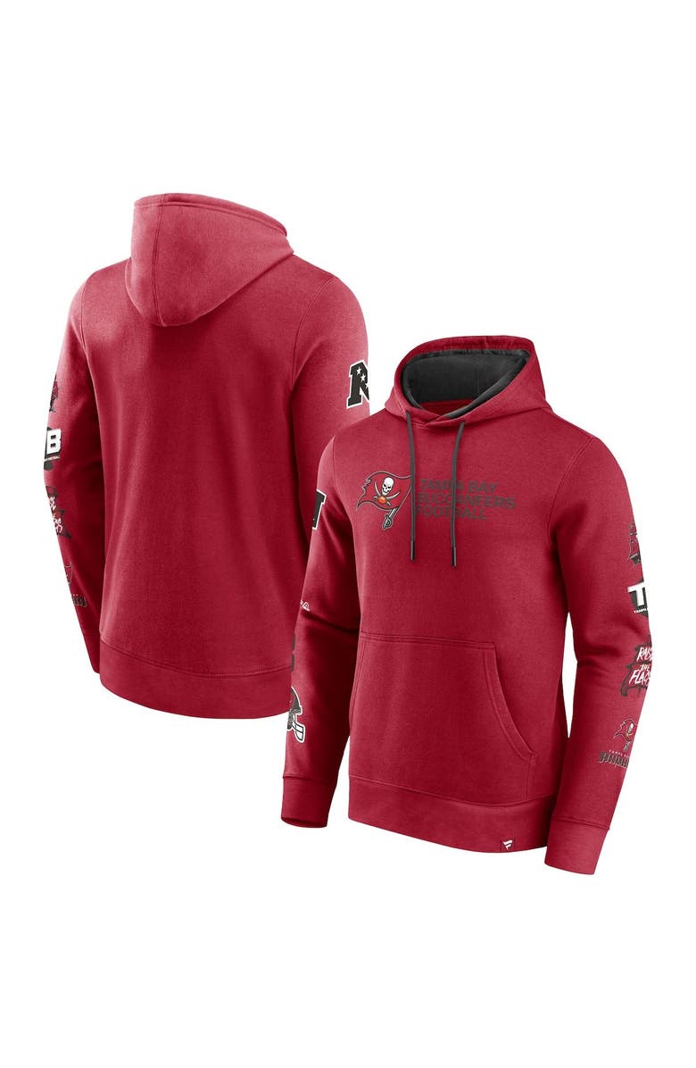 FANATICS Men's Fanatics Branded Red Tampa Bay Buccaneers Extra Innings Pullover Hoodie, Main, color, Red
