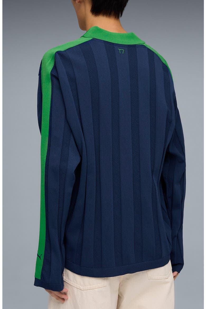 T7 Rib Long Sleeve Polo, Alternate, color, BLUE JEWEL