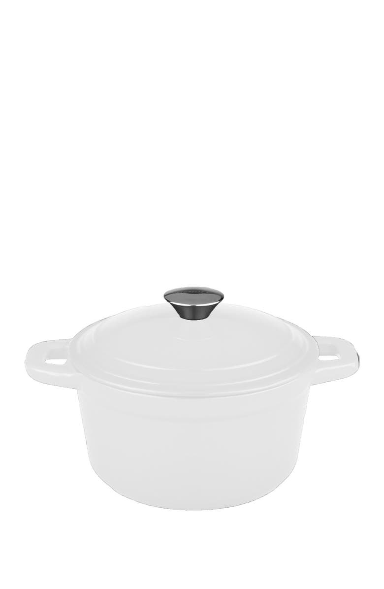 BergHOFF White Neo 7 Qt Cast Iron Covered Casserole Dish, Main, color, White