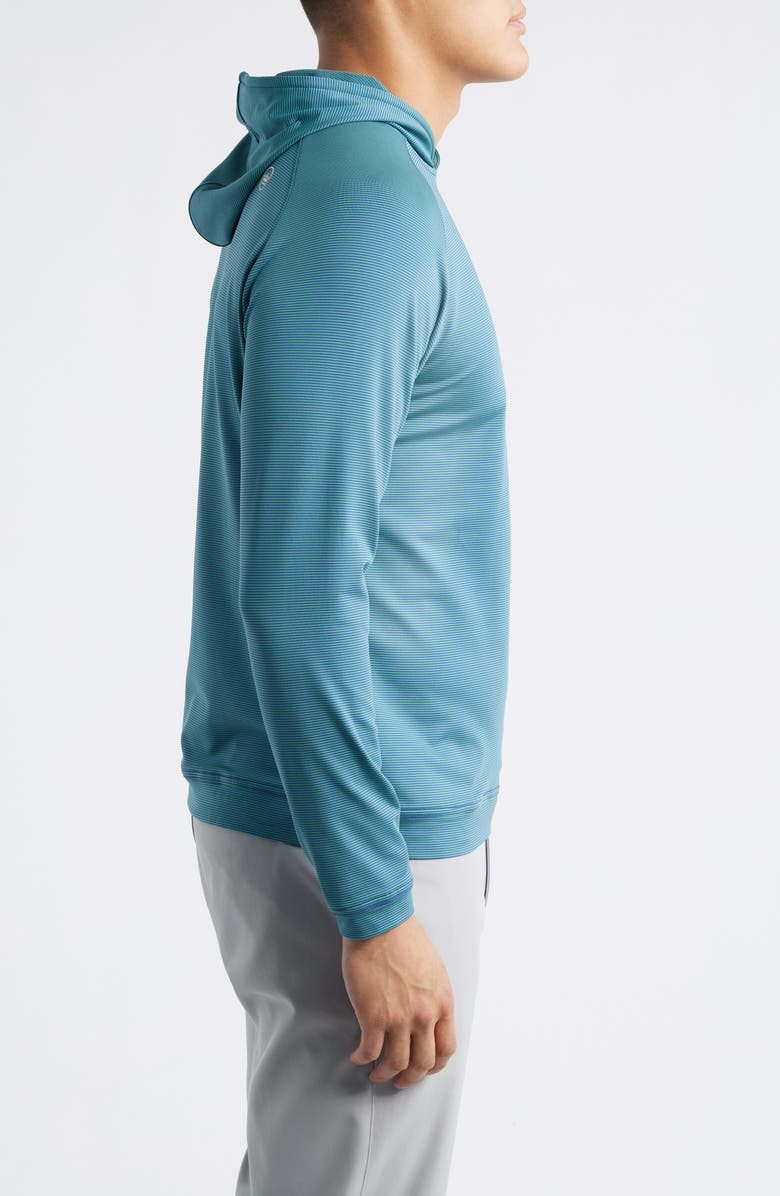 Peter Millar Pine Sugar Stripe Performance Hoodie, Alternate, color, Sport Navy