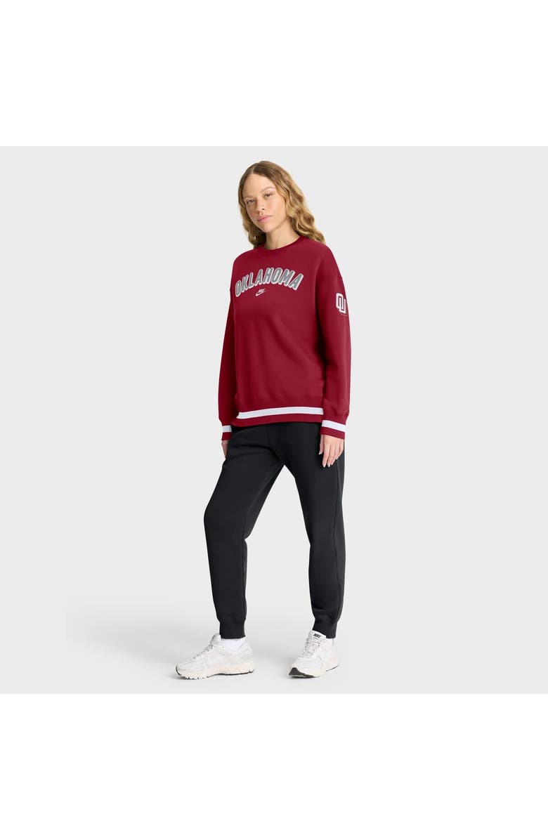 Nike Women's Nike Crimson Oklahoma Sooners Oversized Legacy Phoenix Sweatshirt, Alternate, color, Crimson